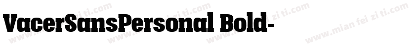 VacerSansPersonal Bold字体转换